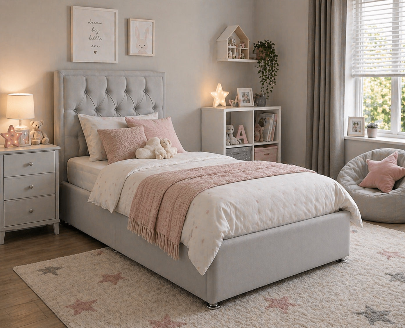 Pebel Bed Soft Matte Charcoal