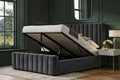 Harvey Wingback Ottoman Storage Bed | Crushed Velvet