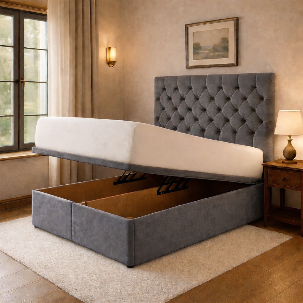 Toronto Ottoman Divan Bed | Crushed Velvet