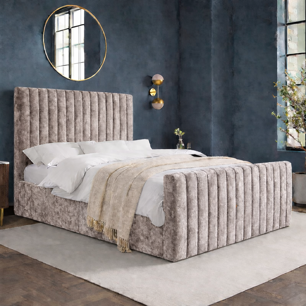 Madison Plush Bed | Crushed Velvet