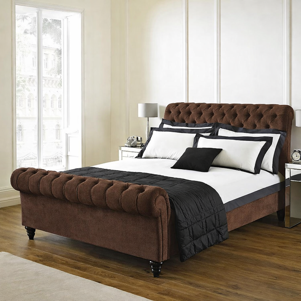 Chesterfield Sleigh Bed