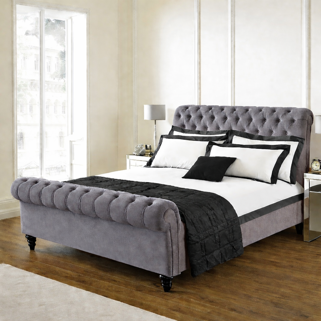 Chesterfield Sleigh Bed